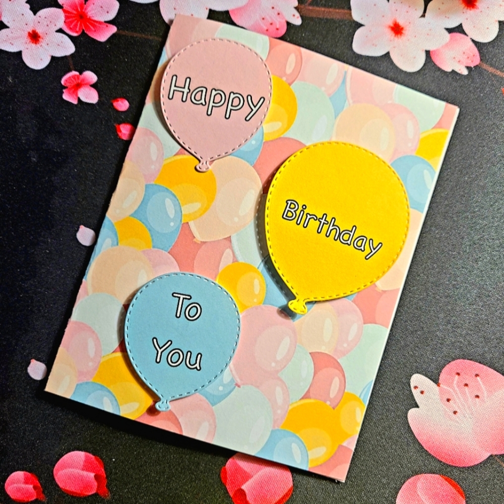 Colourful Balloons Birthday Card